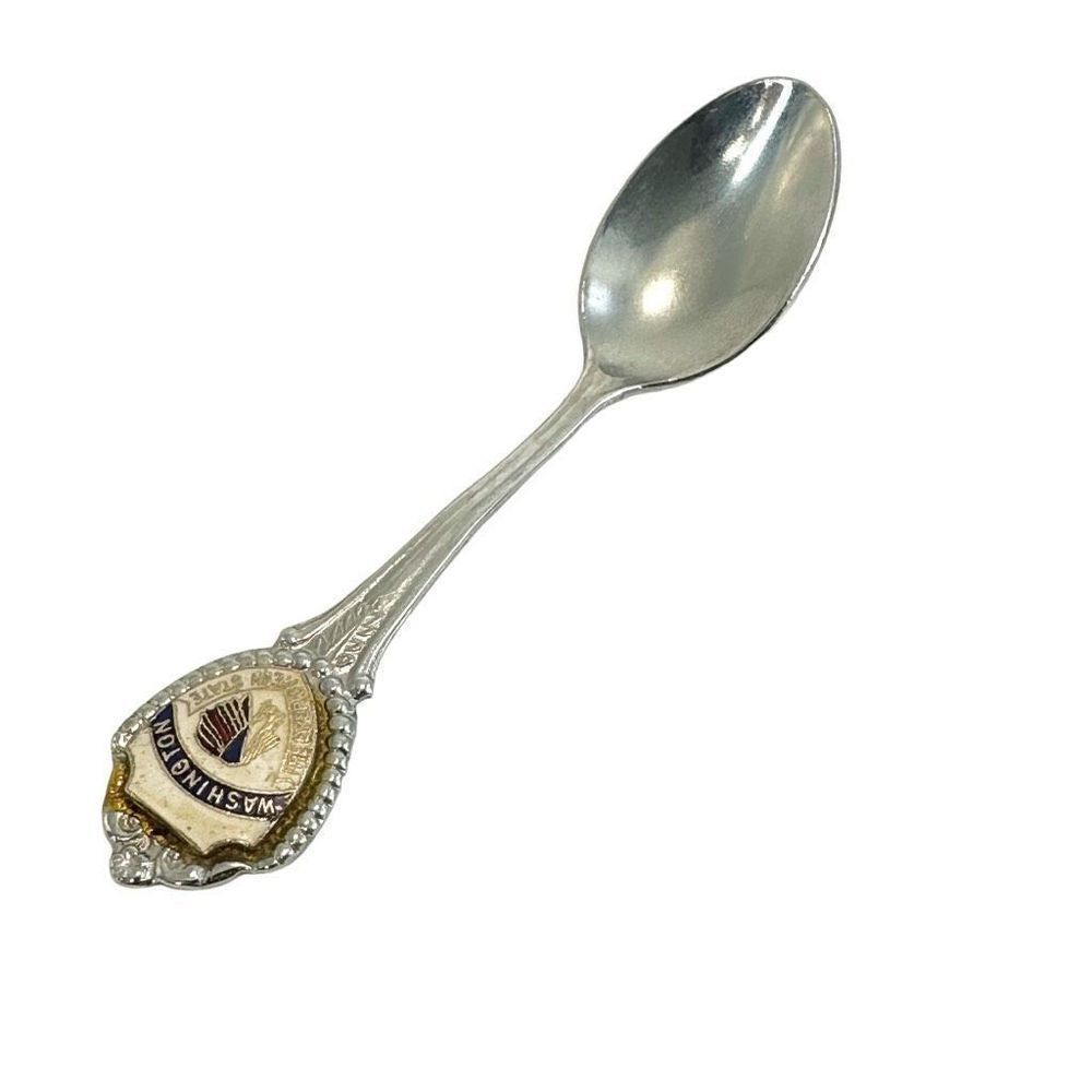 Washington The Evergreen state silver plated souvenir spoon